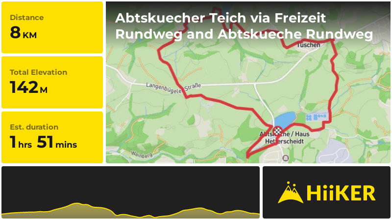 Abtskuecher Teich via Freizeit Rundweg and Abtskueche Rundweg | Kreis