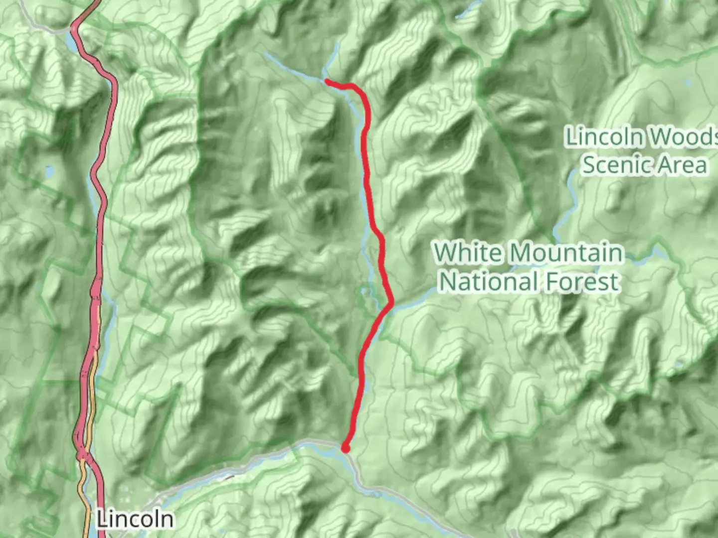 An image depicting the trail Franconia Brook Trail and its surrounding area.