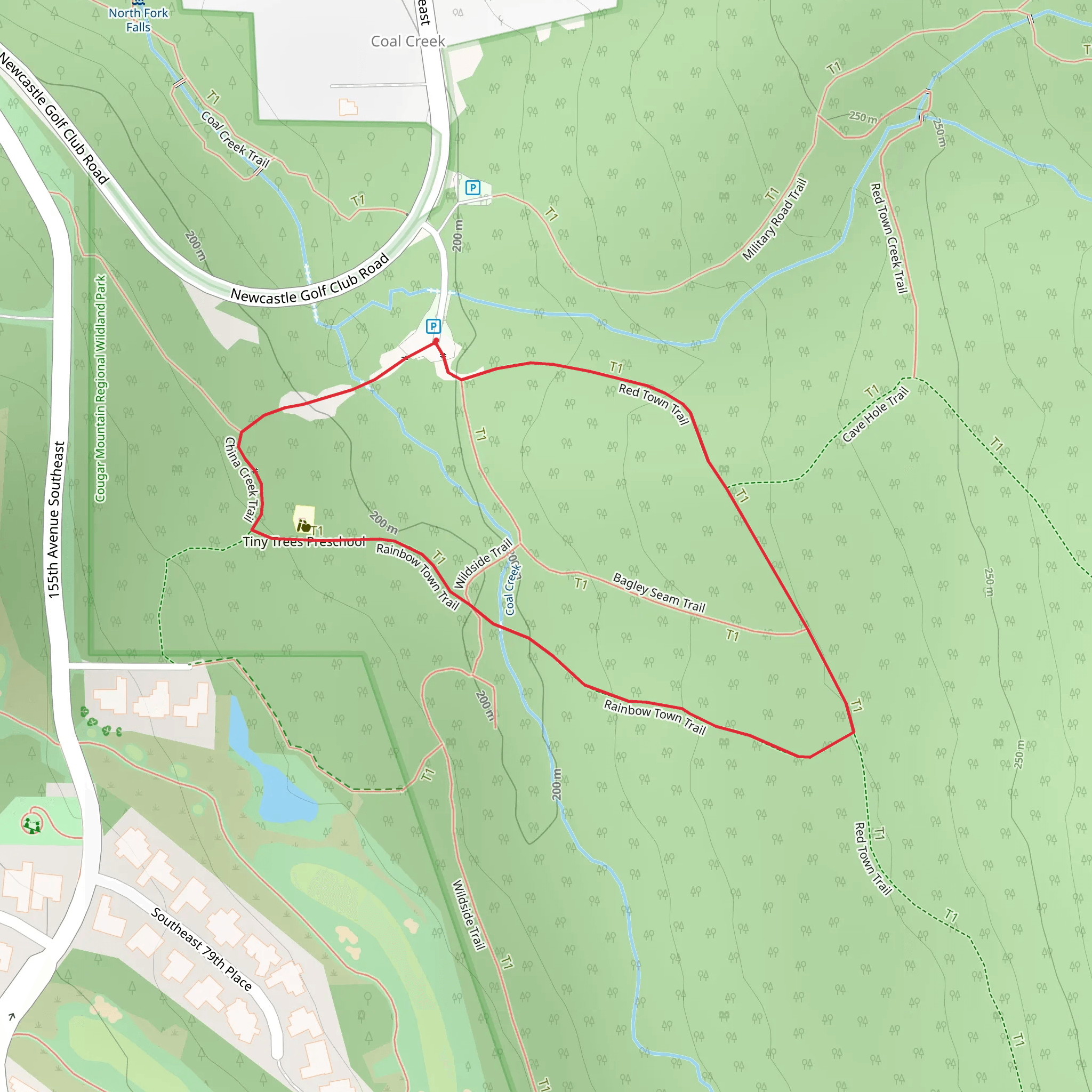 Rainbow Town Loop Trail mobile static map