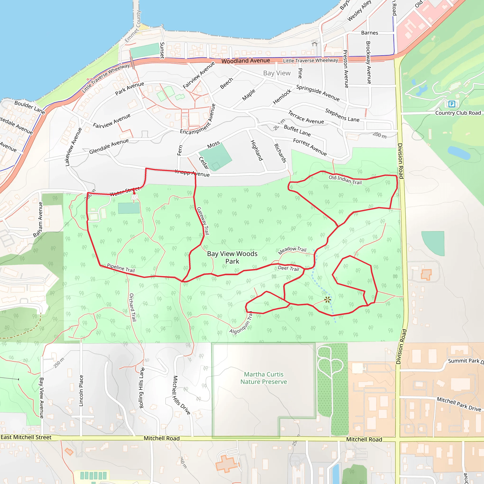 Pipeline Trail, Deer trail and Old Indian Loop Trail mobile static map