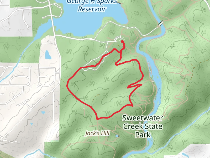 Sweetwater Creek State Park - White and Green Loop Trail