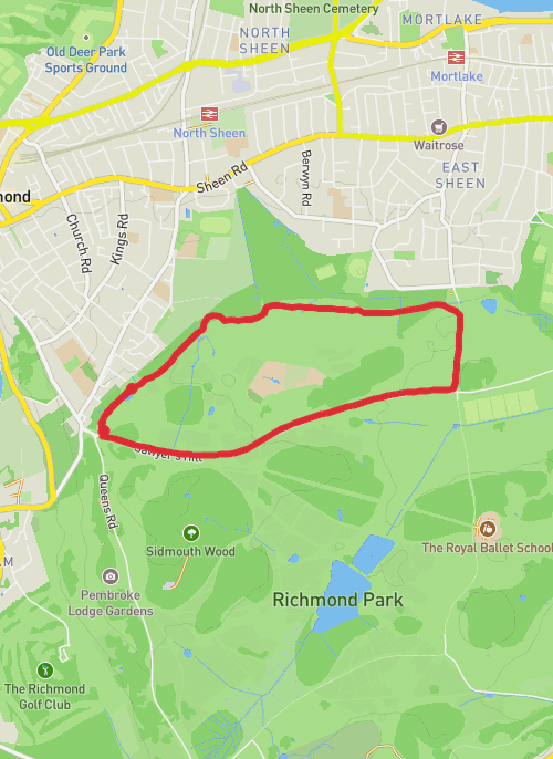 Richmond upon Thames Running mobile static map