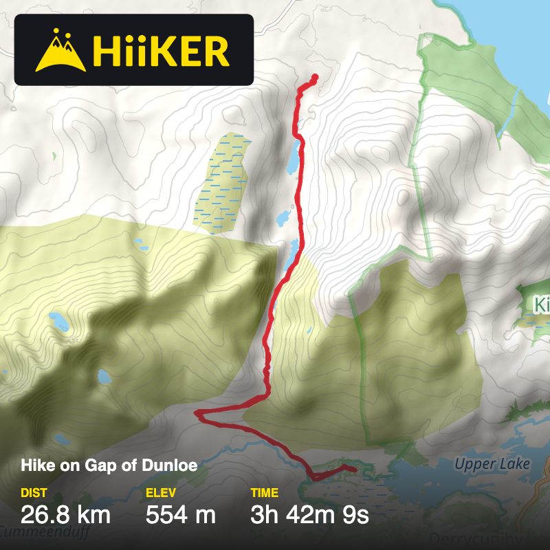 A map preview of the recording Hike on Gap of Dunloe.