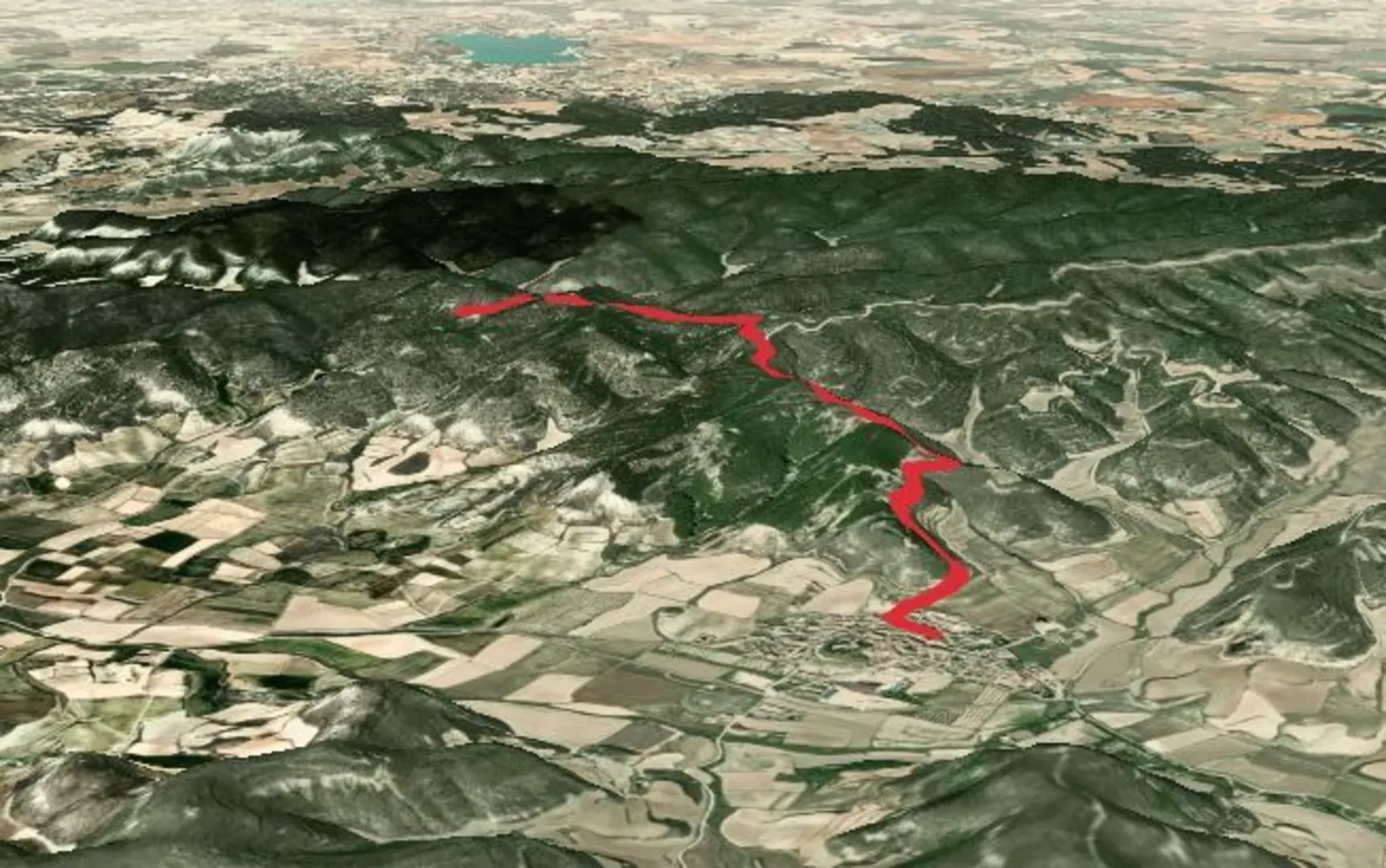 An image depicting the trail Castejón de Valdejasa - Senda del Abejar PR Z 110 and its surrounding area.