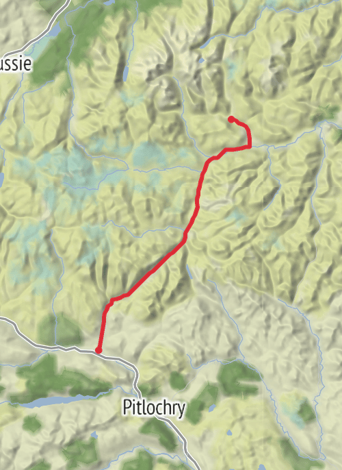 Hike from Blair Atholl mobile static map
