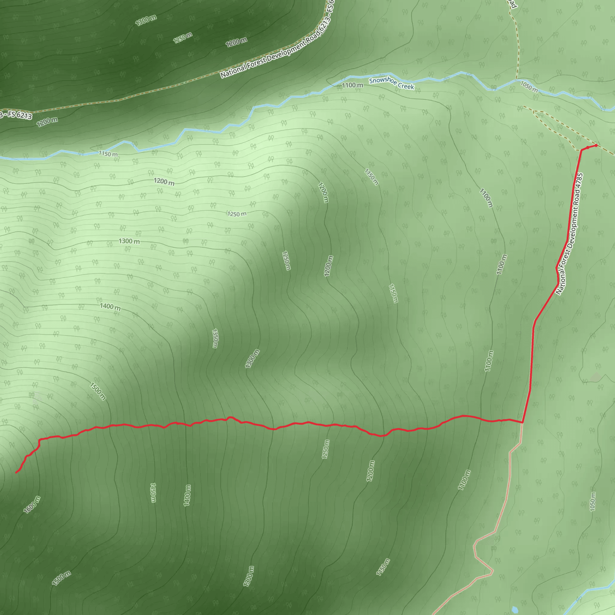 McKay Mountain Trail mobile static map