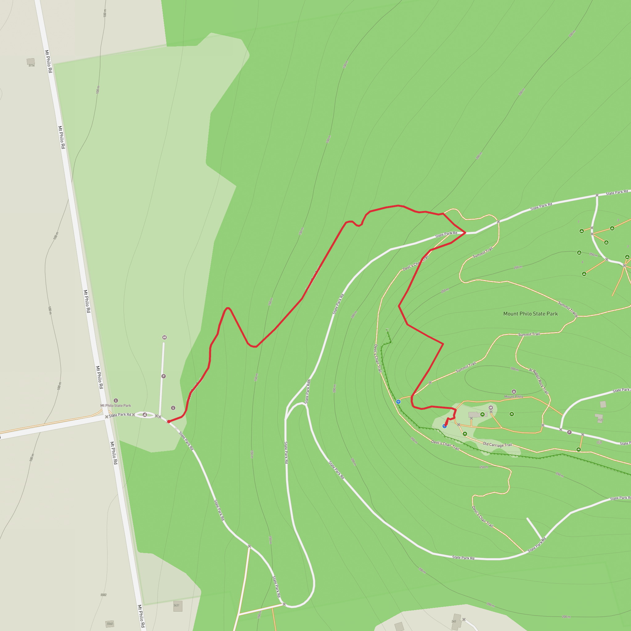 Mount Philo via House Rock Trail mobile static map