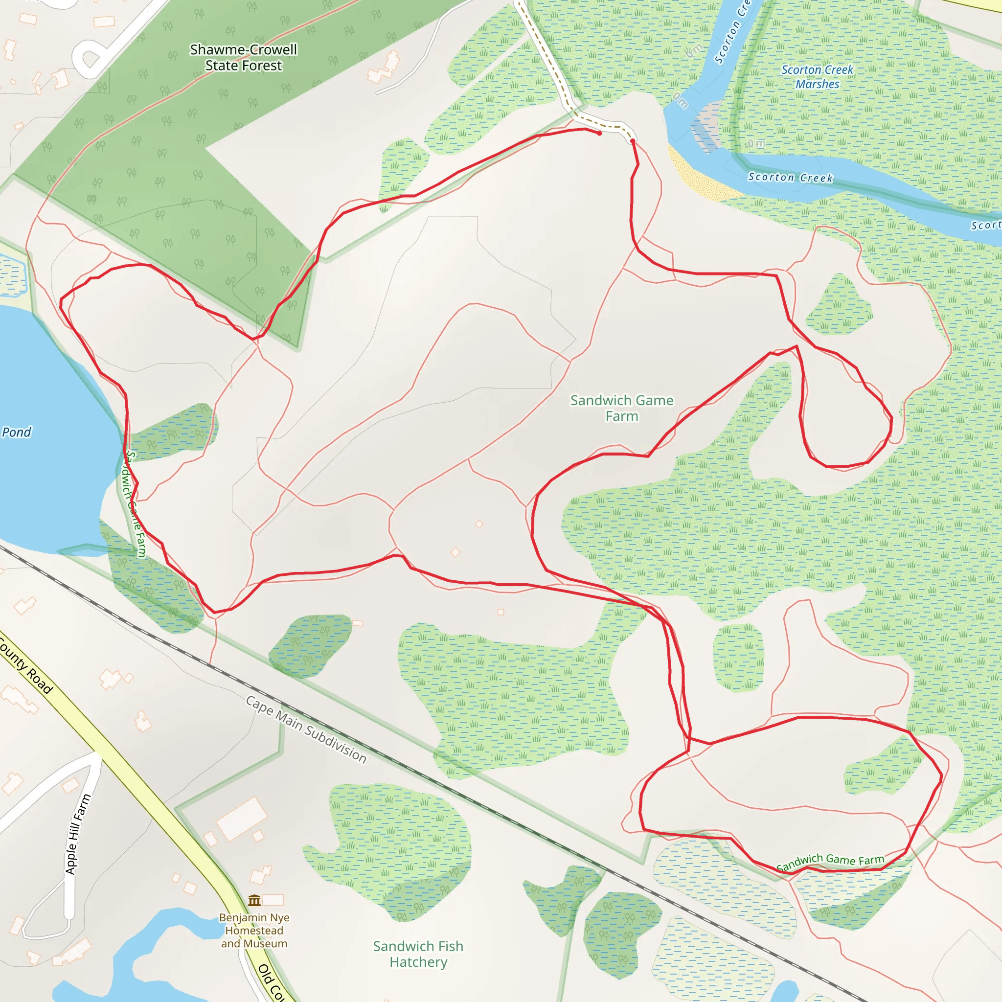 Hoxie Pond Loop mobile static map