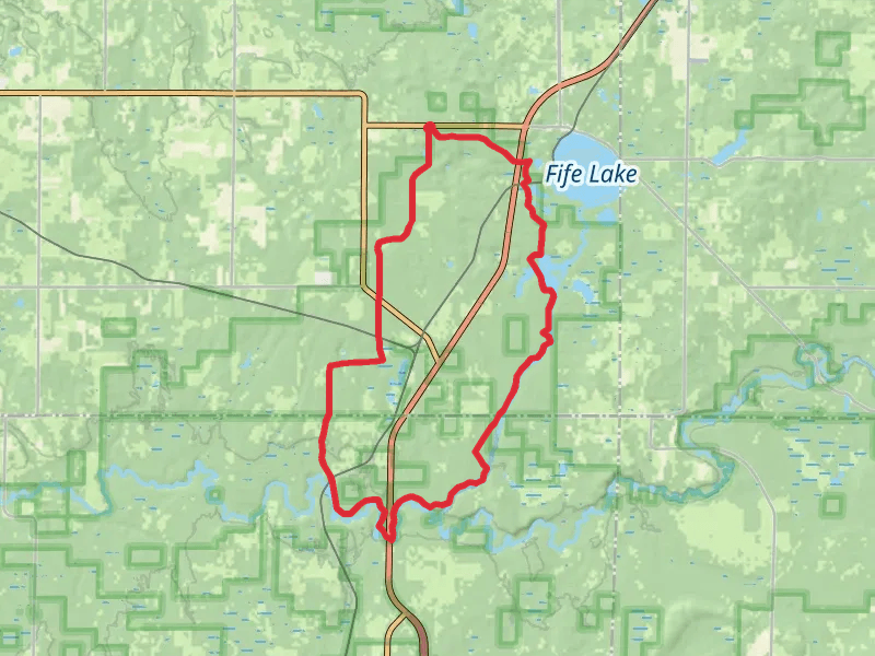 Spring Lake State Forest Campground via Fife Lake Trail