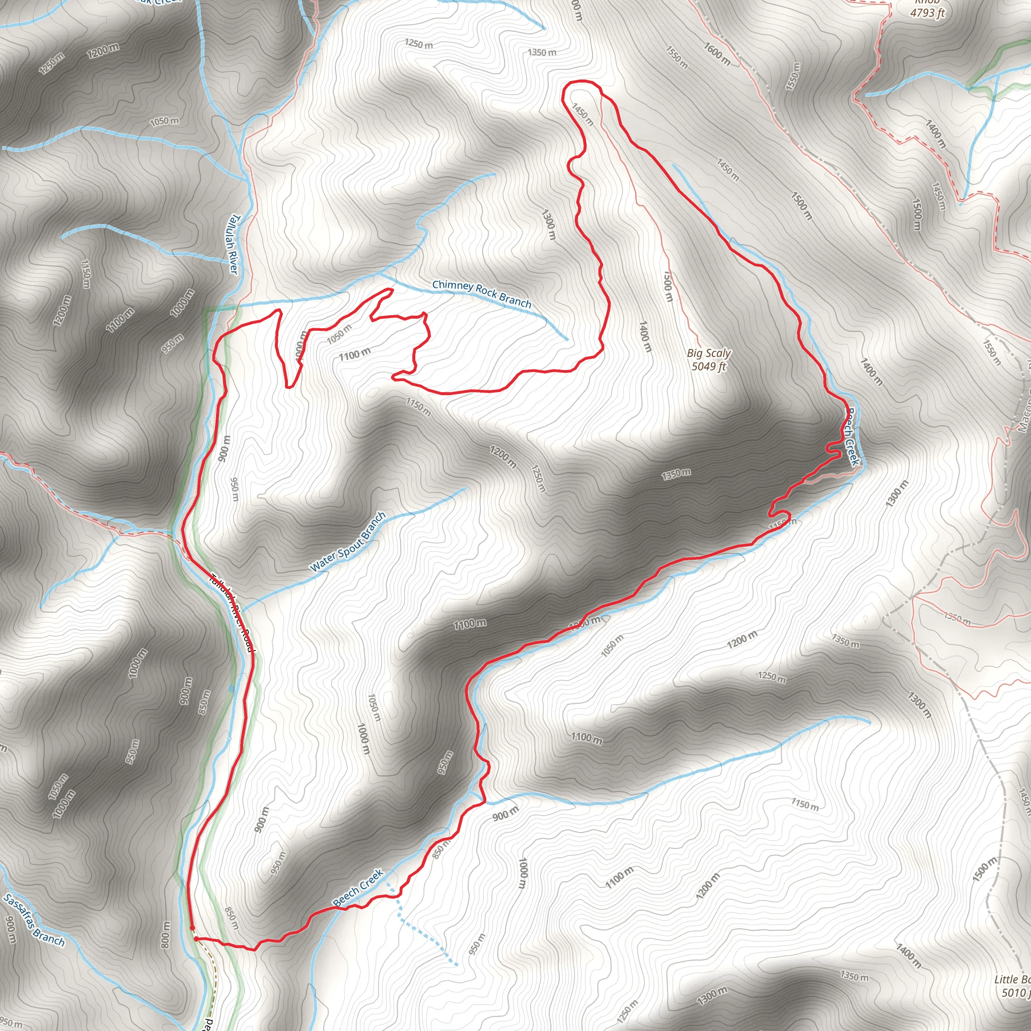 Beech Creek Loop Trail mobile static map