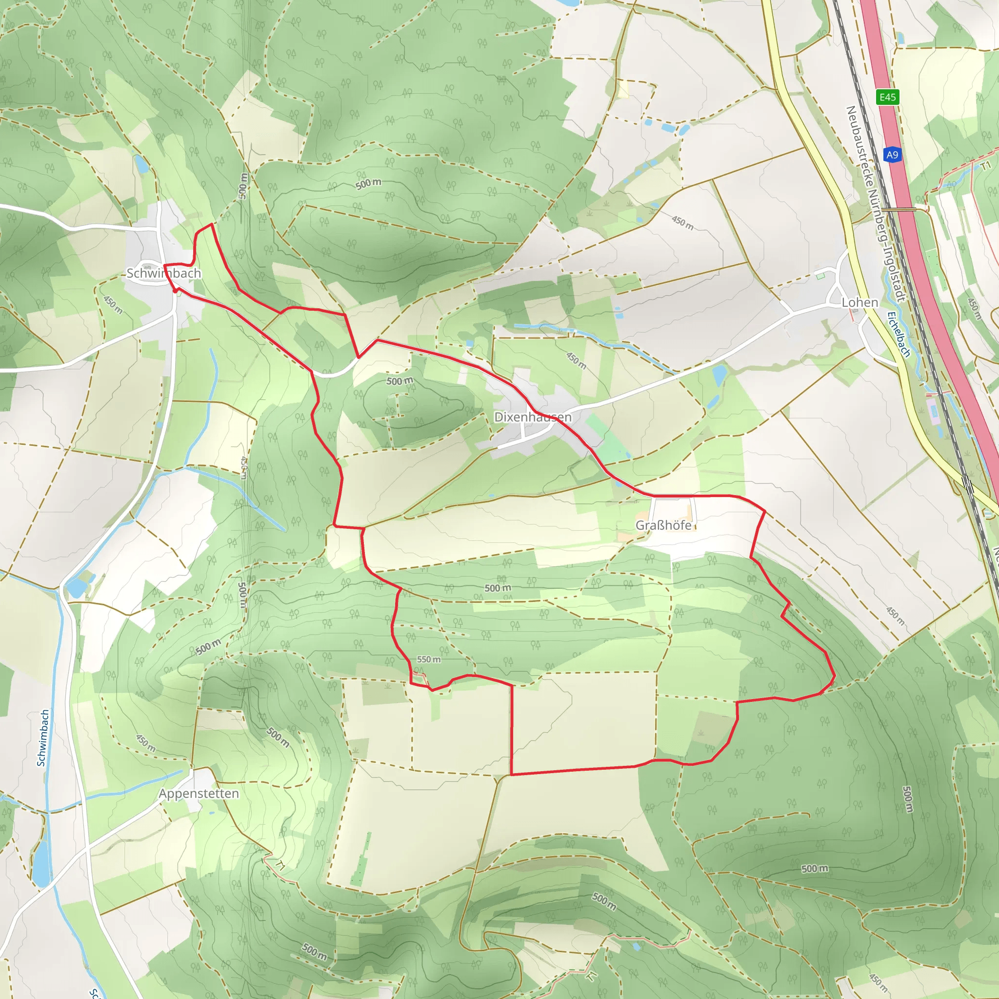 Thalmaessing 7 mobile static map