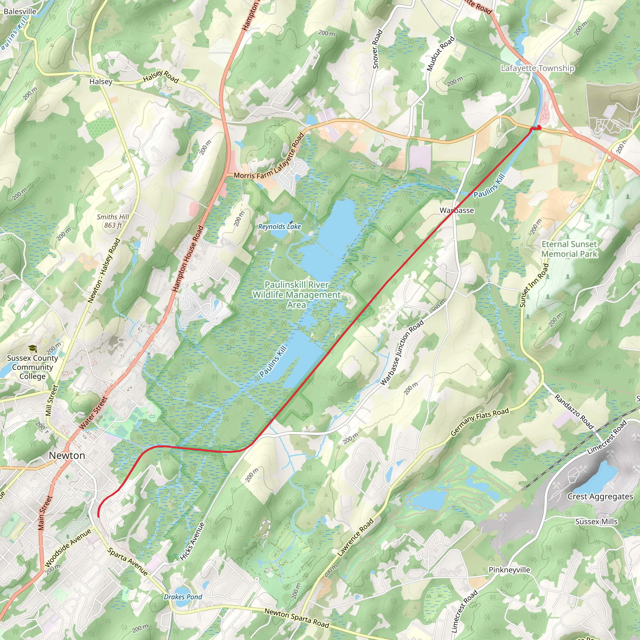 Sussex Branch Trail - Route 94 mobile static map