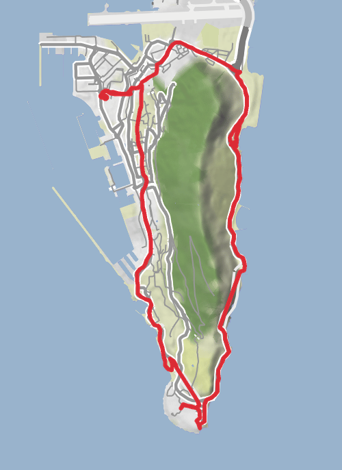 Circumnavigate Gibraltar  mobile static map