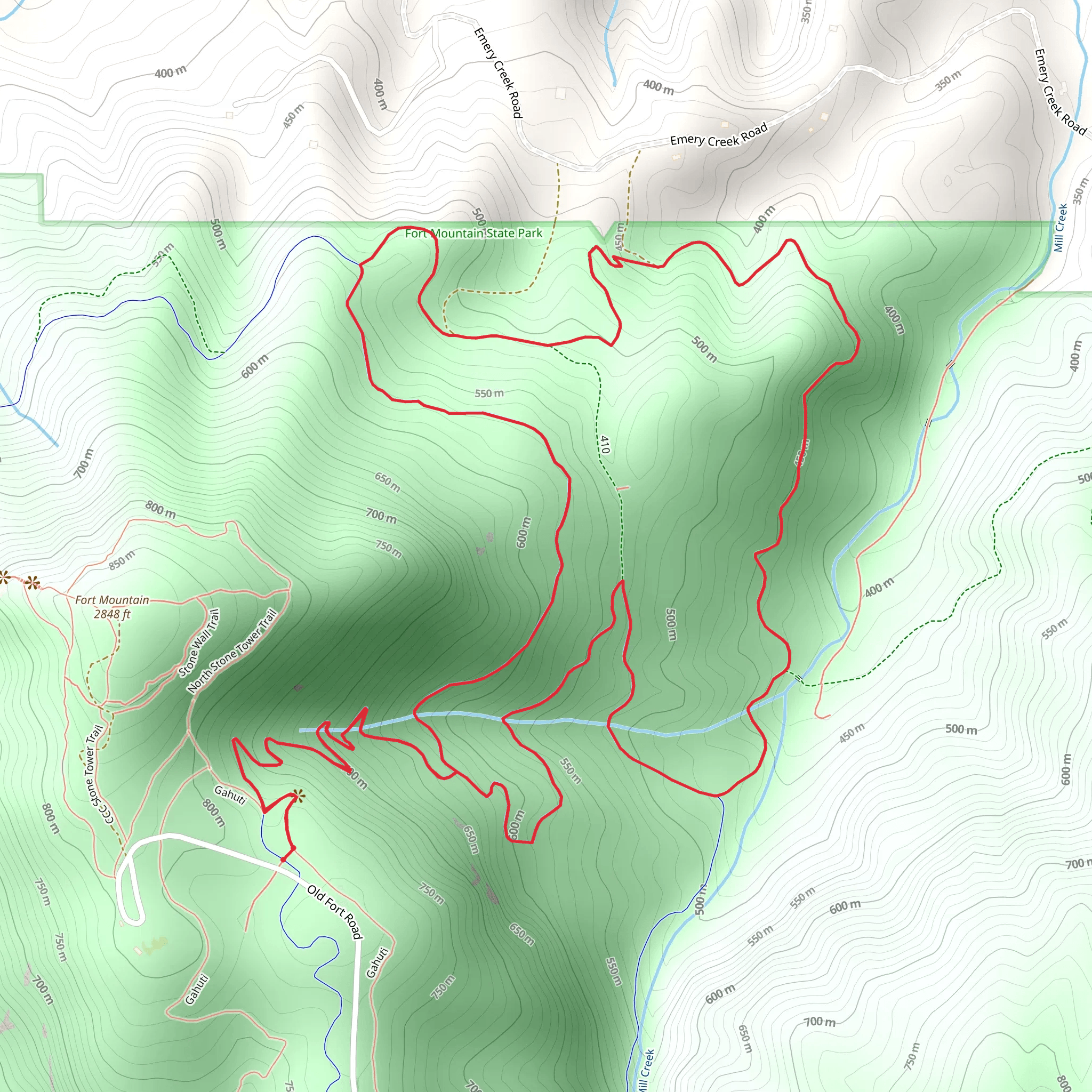 Gahuti Loop Trail mobile static map
