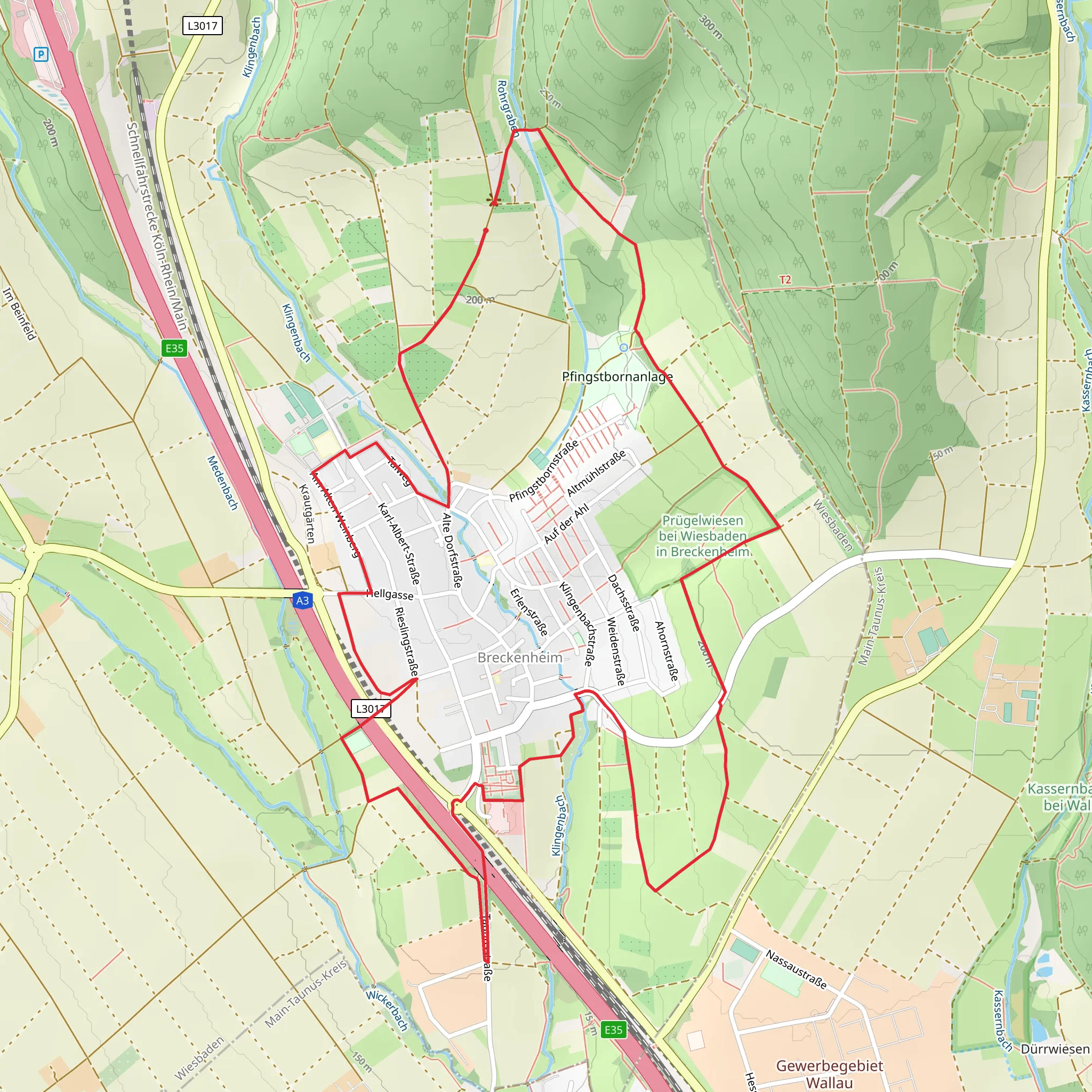 Breckenheim Rundwanderweg mobile static map