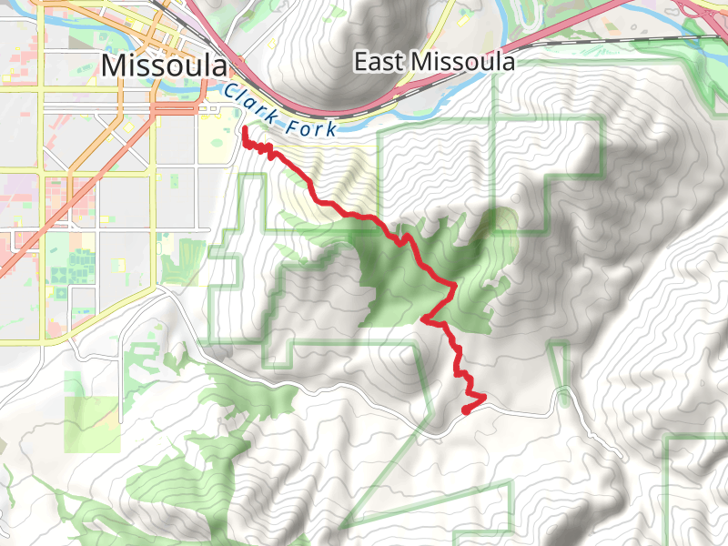 Mount Sentinel via Hellgate Ridgeline Out and Back
