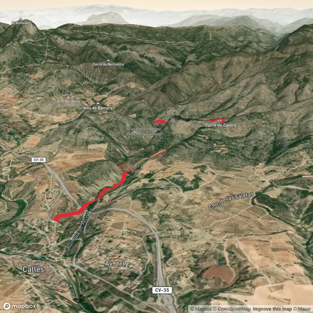 An image depicting the trail Hike from Calles and its surrounding area.