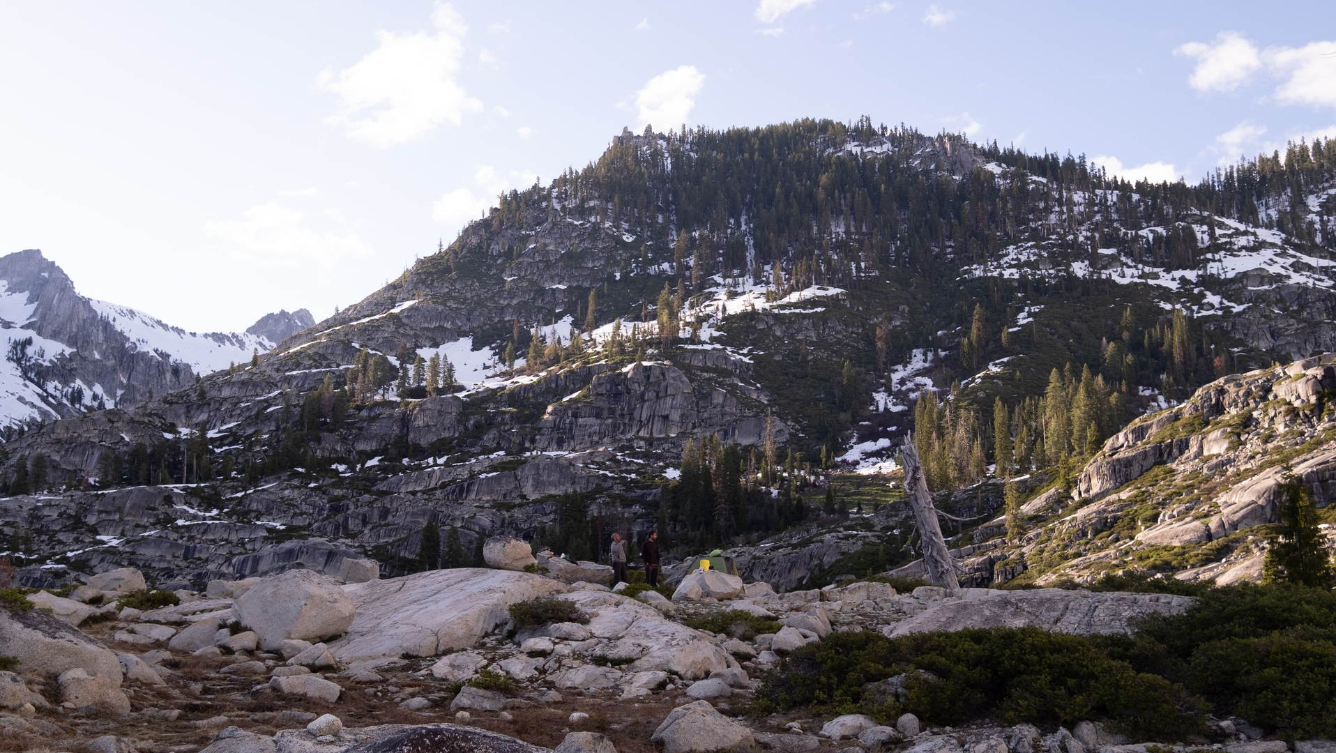 An image depicting the trail North Fork Trinity River to Grizzly Lake and its surrounding area.