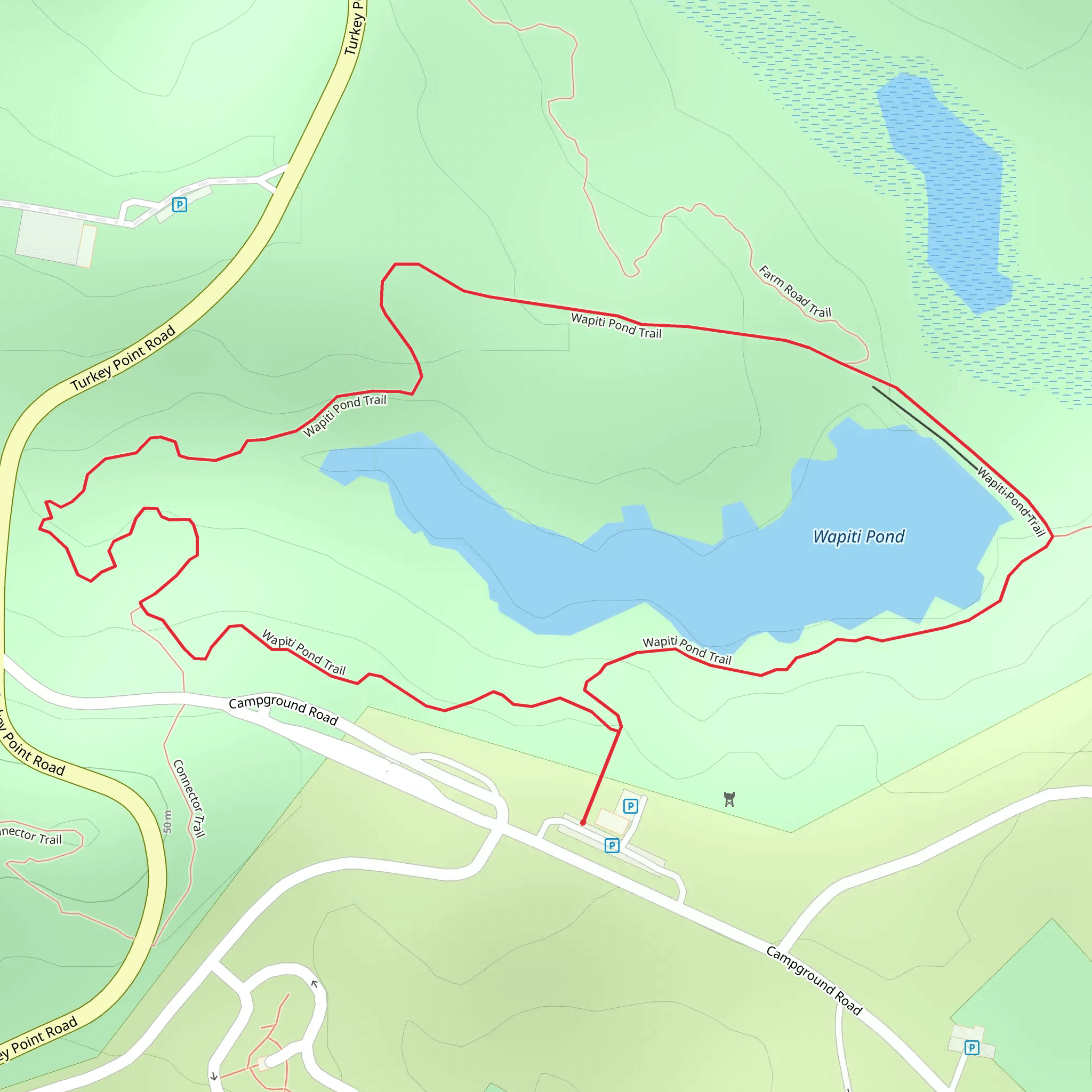 Wapiti Pond Loop mobile static map
