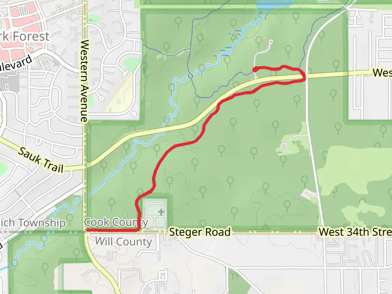 Thorn Creek Black Paved Loop and Thorn Creek Purple Paved Trail