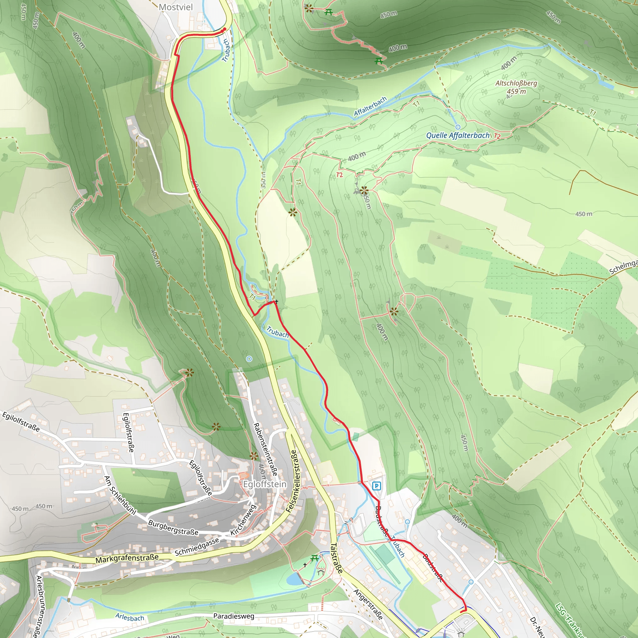 Wasserrad Walk from Mostviel mobile static map