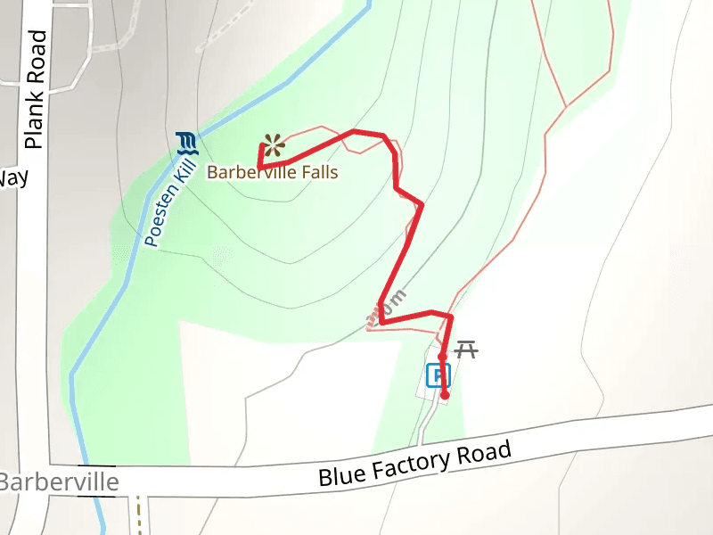 Poesten Kill Falls via Yellow Trail