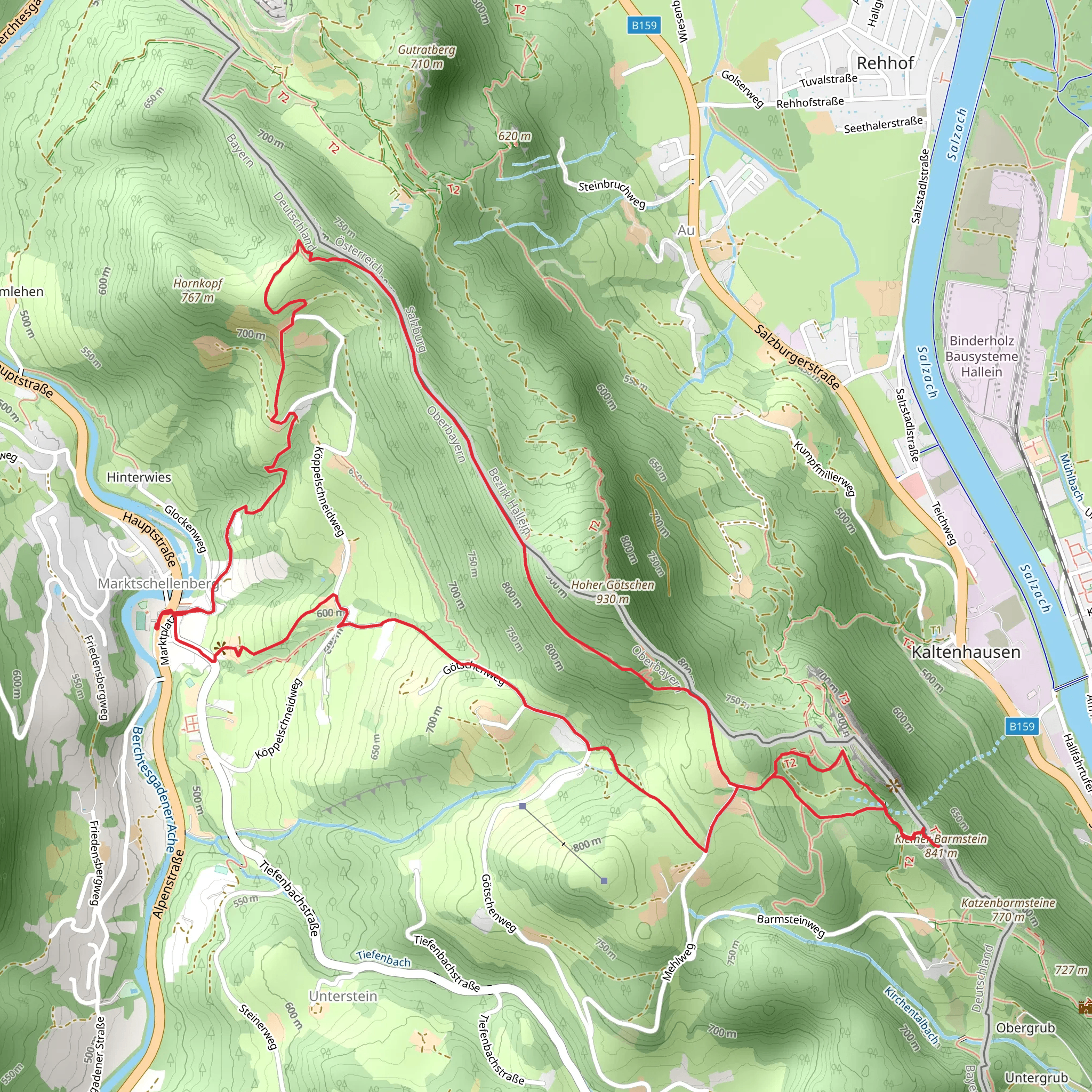 Kleiner Barmstein and Neuhaeuslweg Loop mobile static map