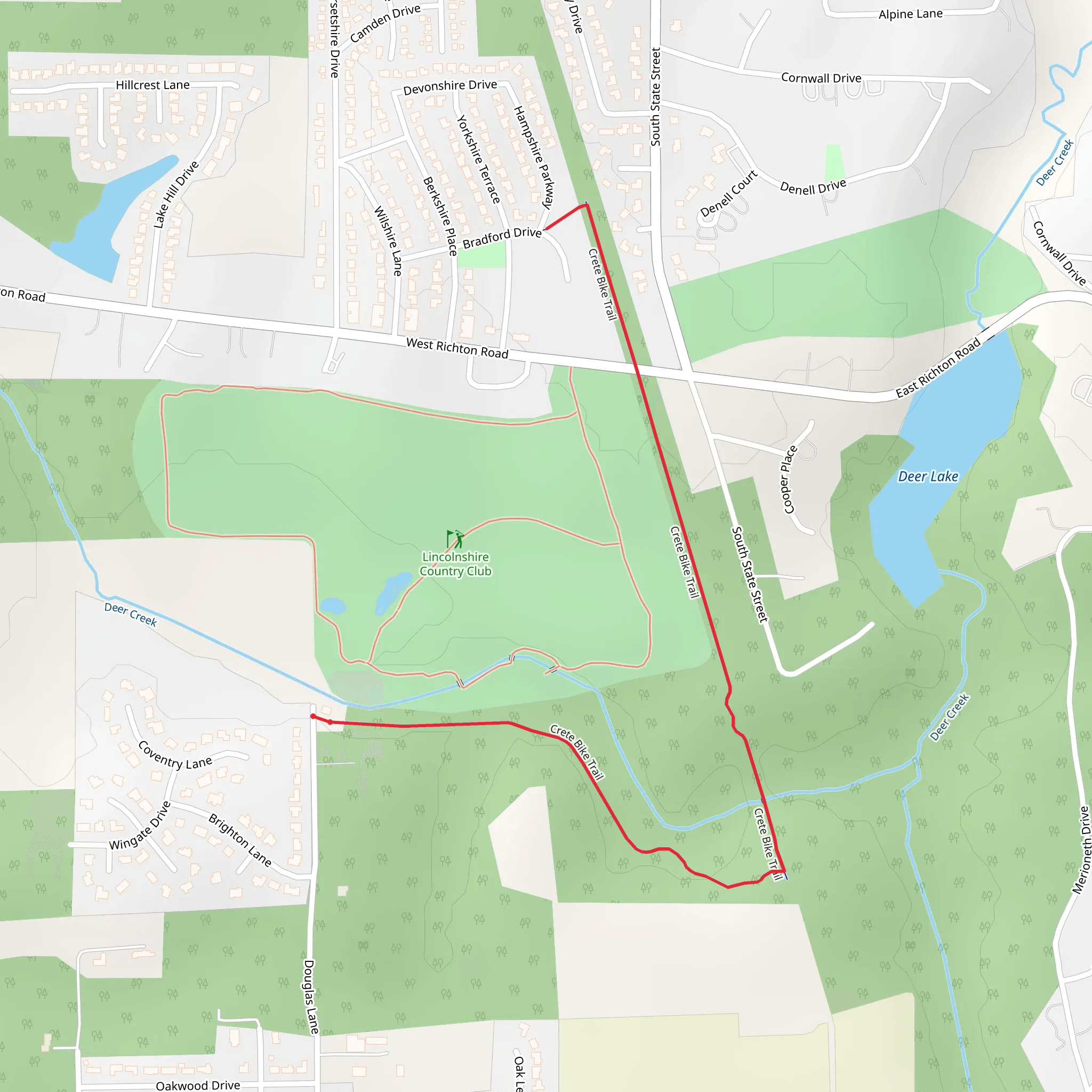 Crete Trail mobile static map