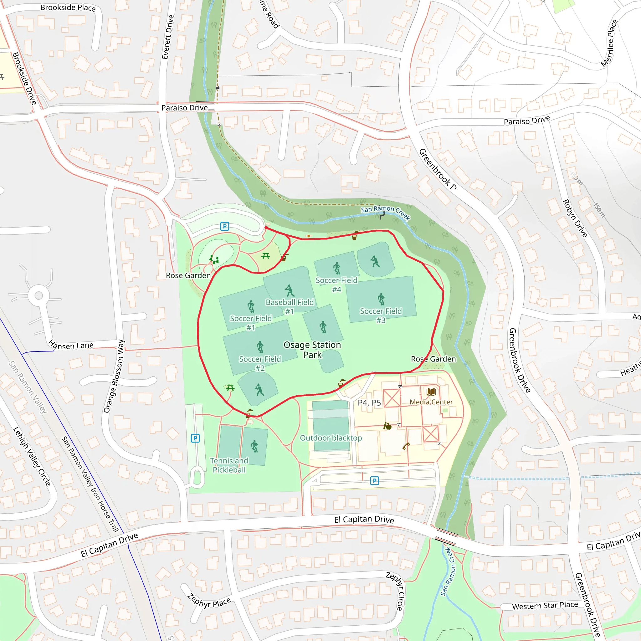 Osage Station Park Loop mobile static map