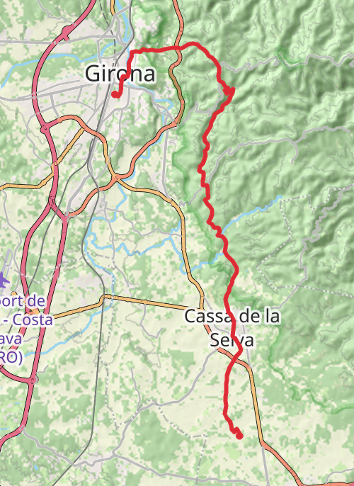 Girona Hiking mobile static map