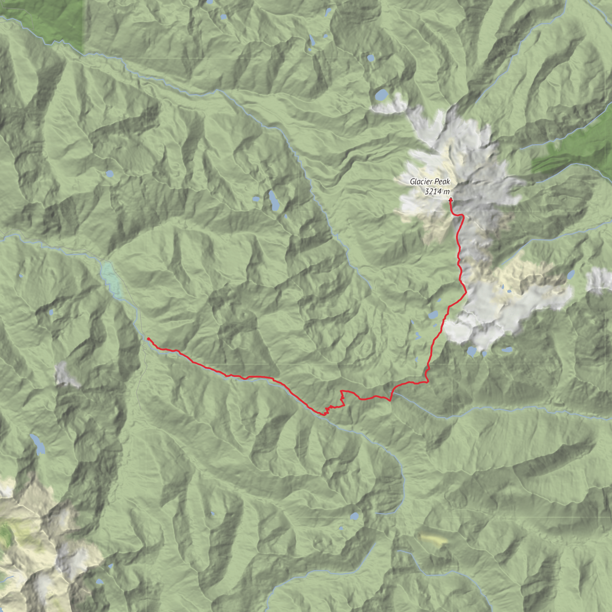 Glacier Peak mobile static map