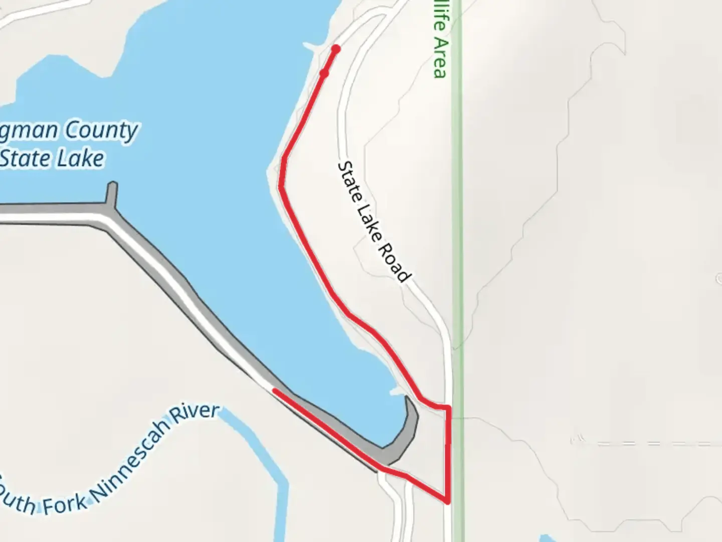 An image depicting the trail Kingman County State Lake and its surrounding area.