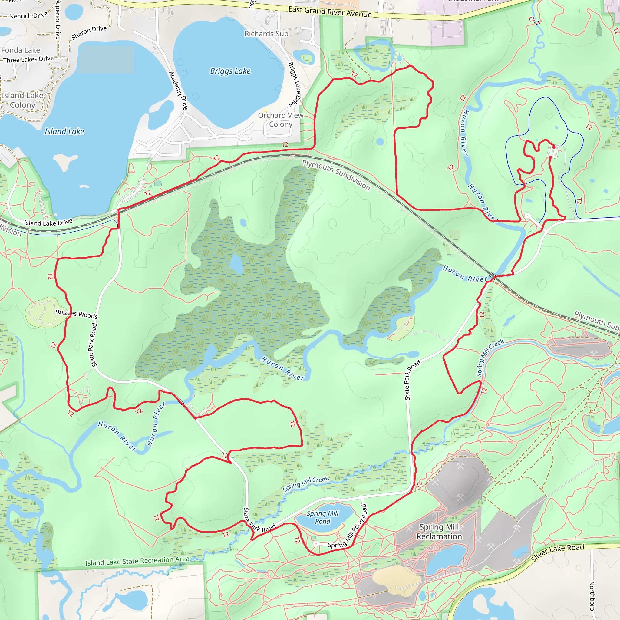 Blue Loop Trail mobile static map