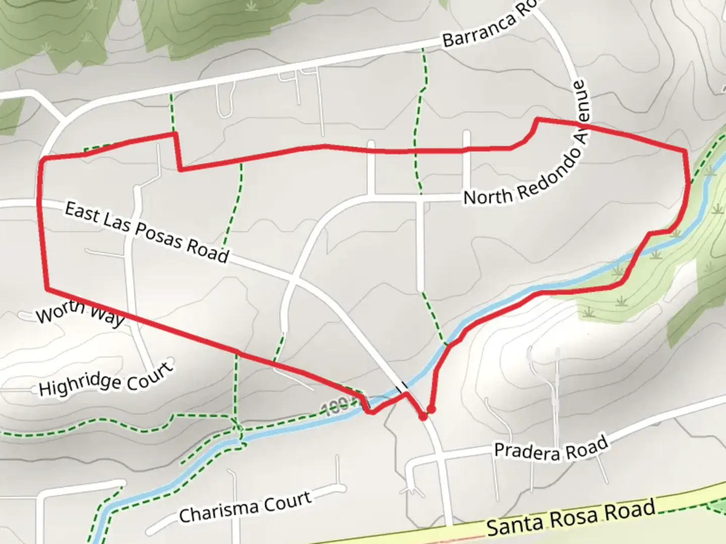 An image depicting the trail Santa Rosa Valley Loop and its surrounding area.