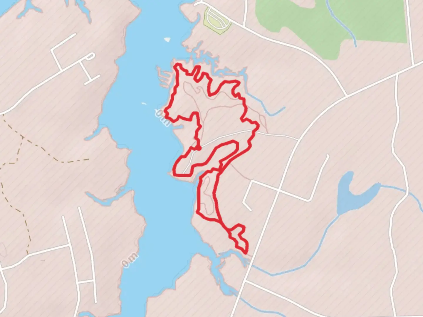 An image depicting the trail Hunters Branch Loop - Long and its surrounding area.
