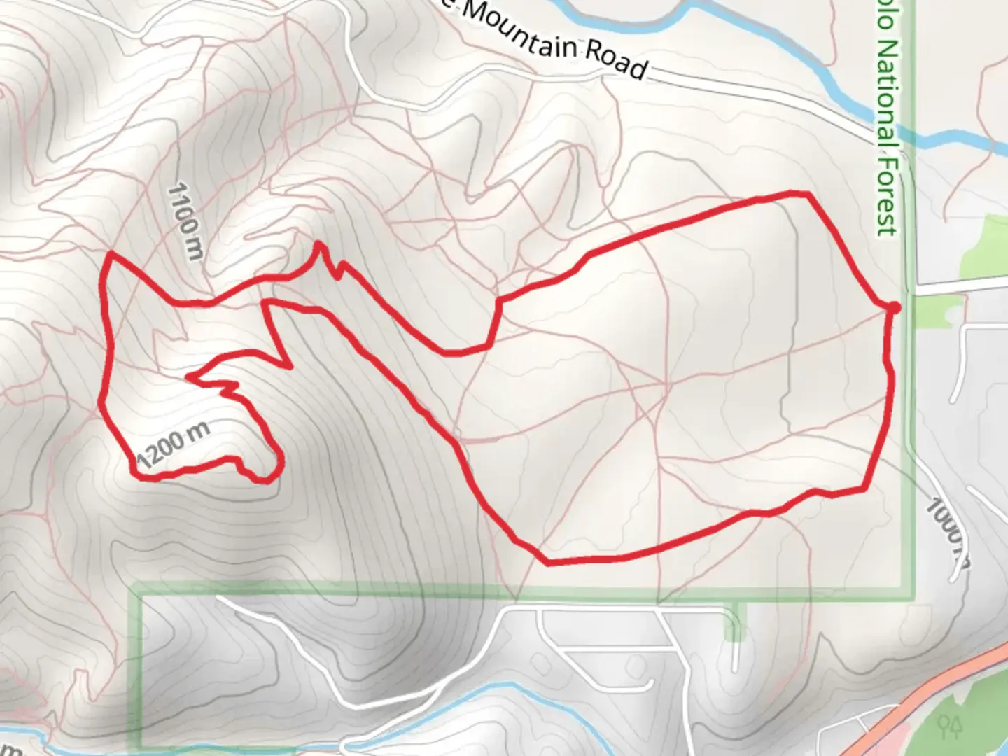 An image depicting the trail Blue Mountain Loop Trail and its surrounding area.