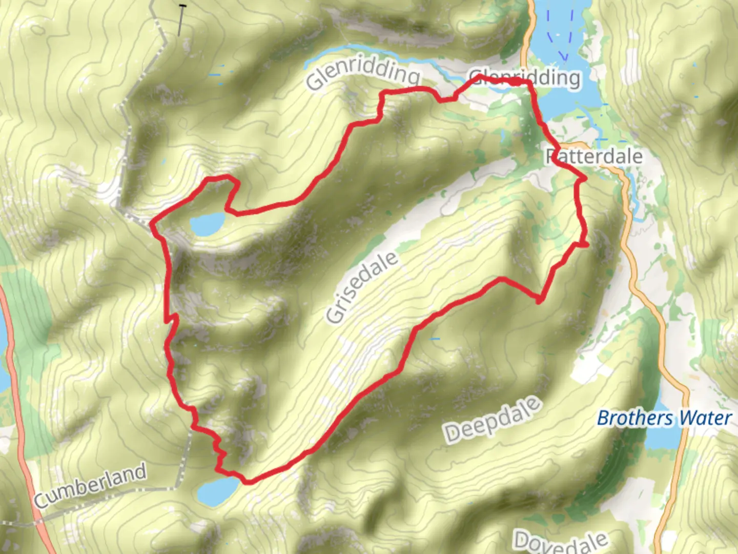 An image depicting the trail Grisedale Round and its surrounding area.