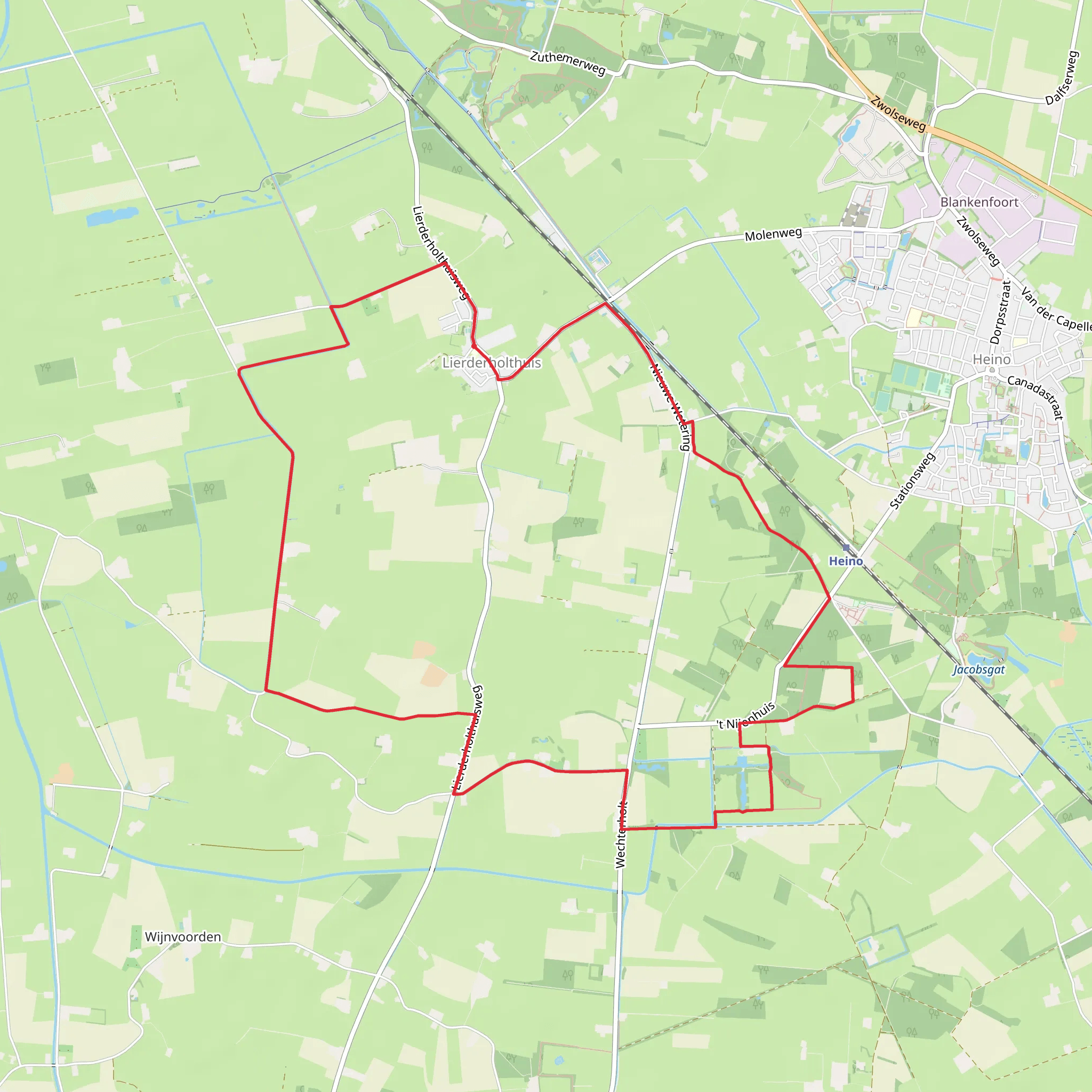 Graven Weg and Sallandpad Loop mobile static map