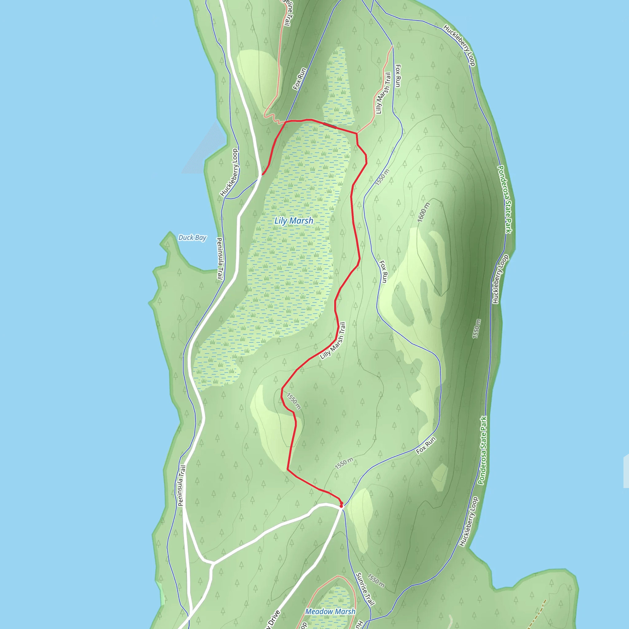 Lilly Marsh Trail mobile static map