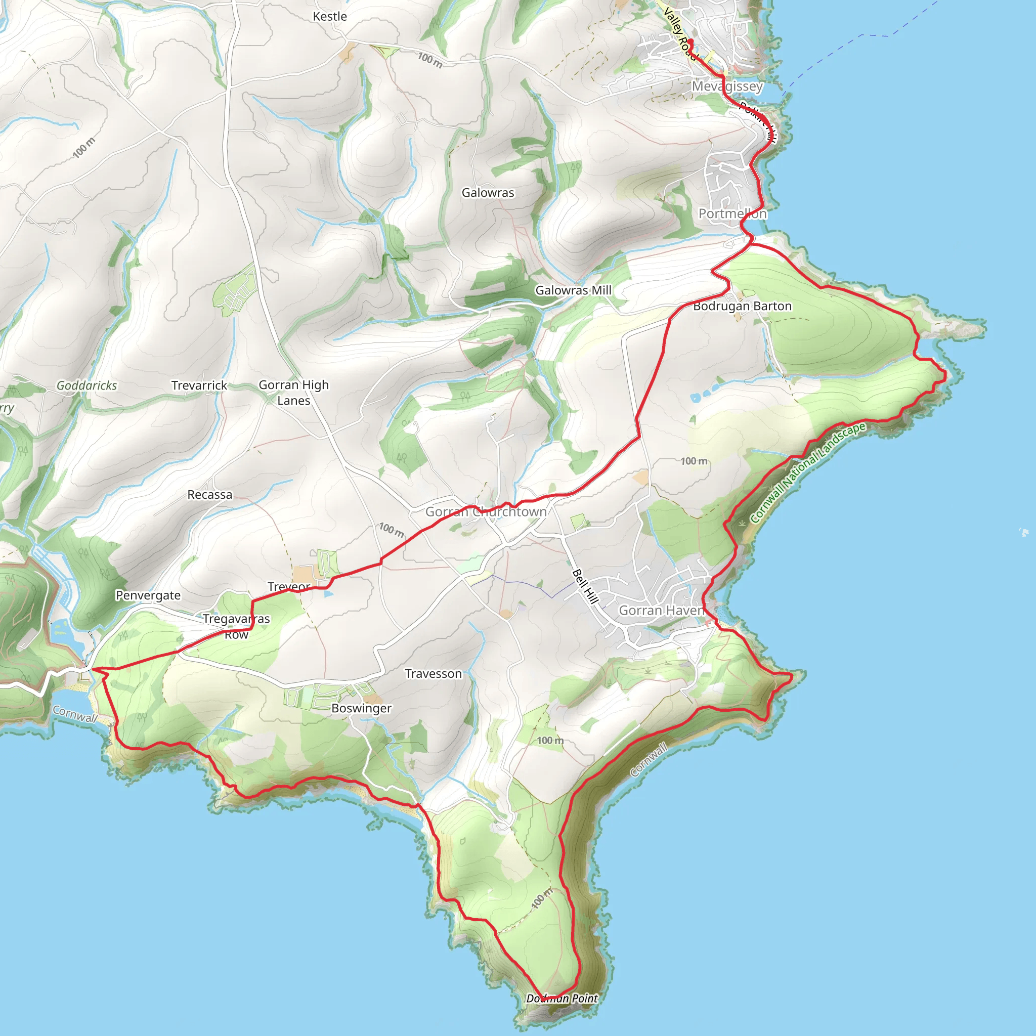 Little Sand Cove, Colona Beach and Stone Cross Loop via SWCP mobile static map