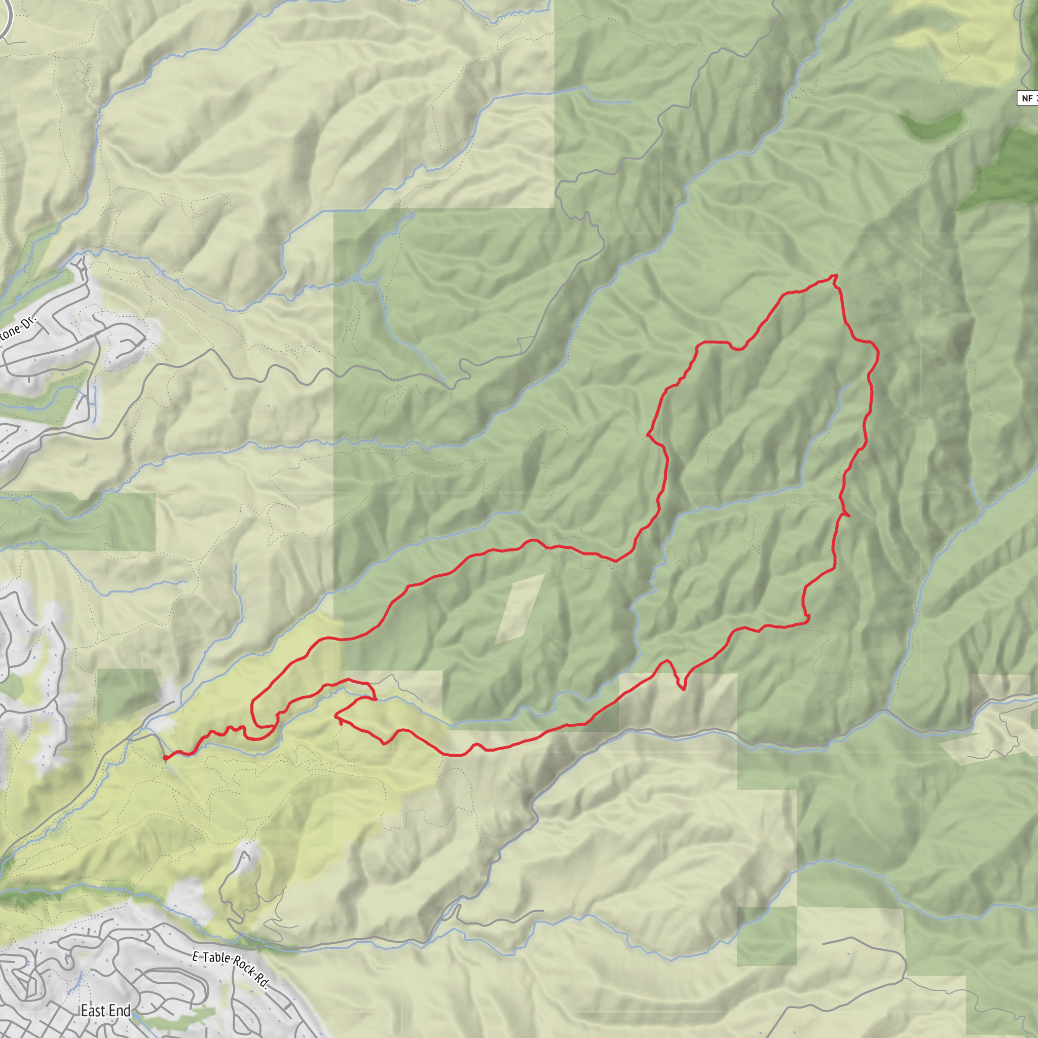 Freestone Ridge, Femrite’s Patrol, Watchman and Three Bears Loop mobile static map
