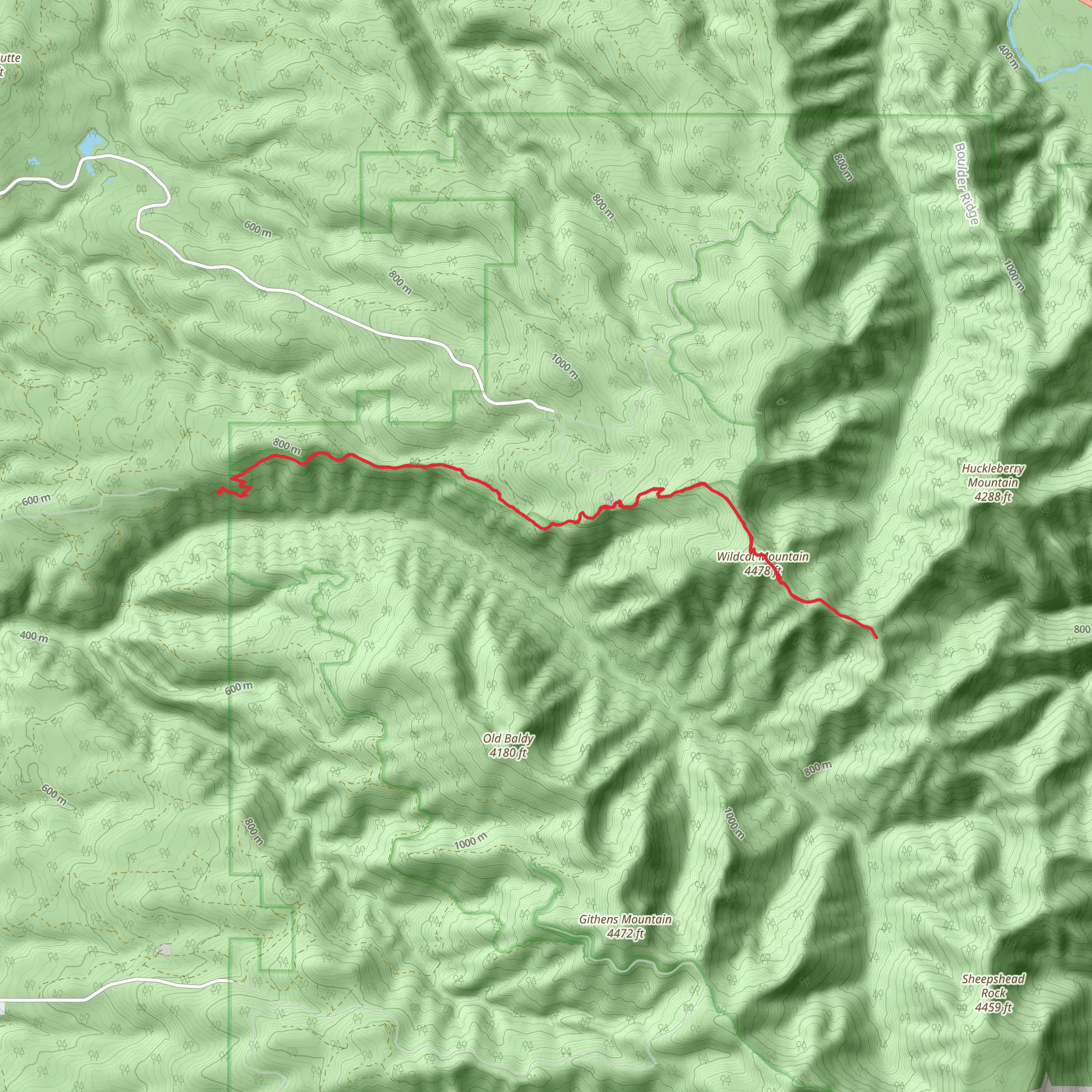 Douglas Trail mobile static map