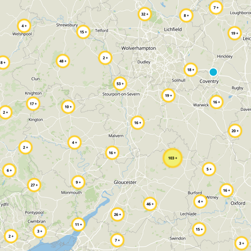 Worcestershire Static Map
