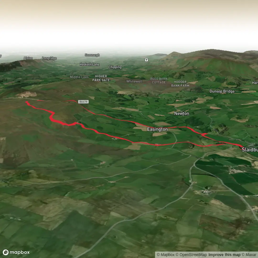 An image depicting the trail Slaiburn to Wolliper Well and its surrounding area.