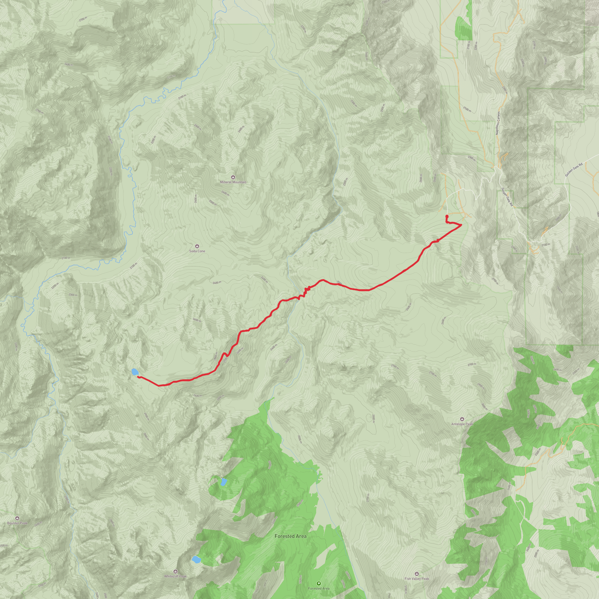 Poison Lake Trail mobile static map