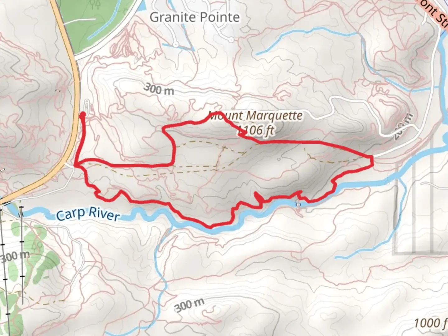 An image depicting the trail Gorge-ous and Southern Cross Loop and its surrounding area.
