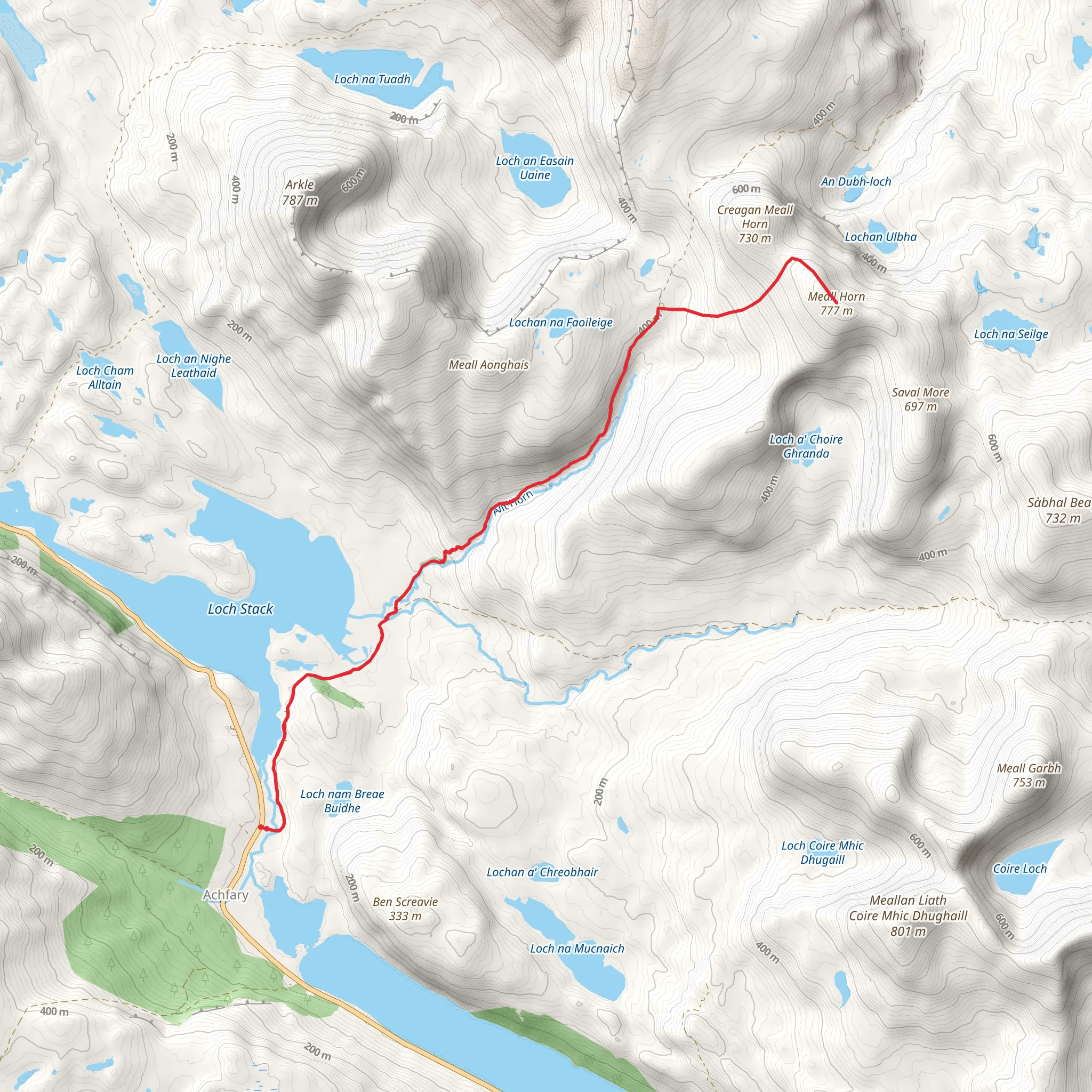 Meall Horn Way mobile static map