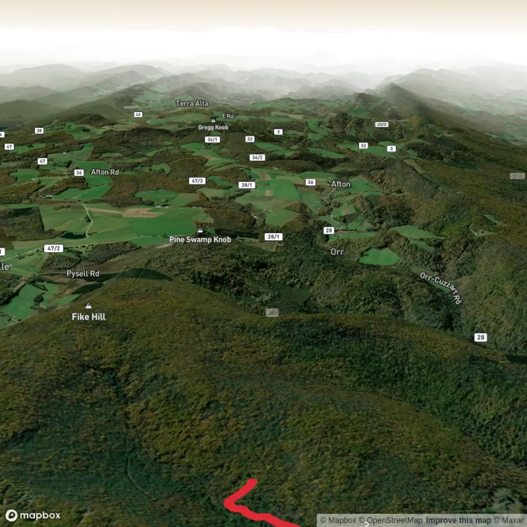 An image depicting the trail Swamp West Trail and its surrounding area.