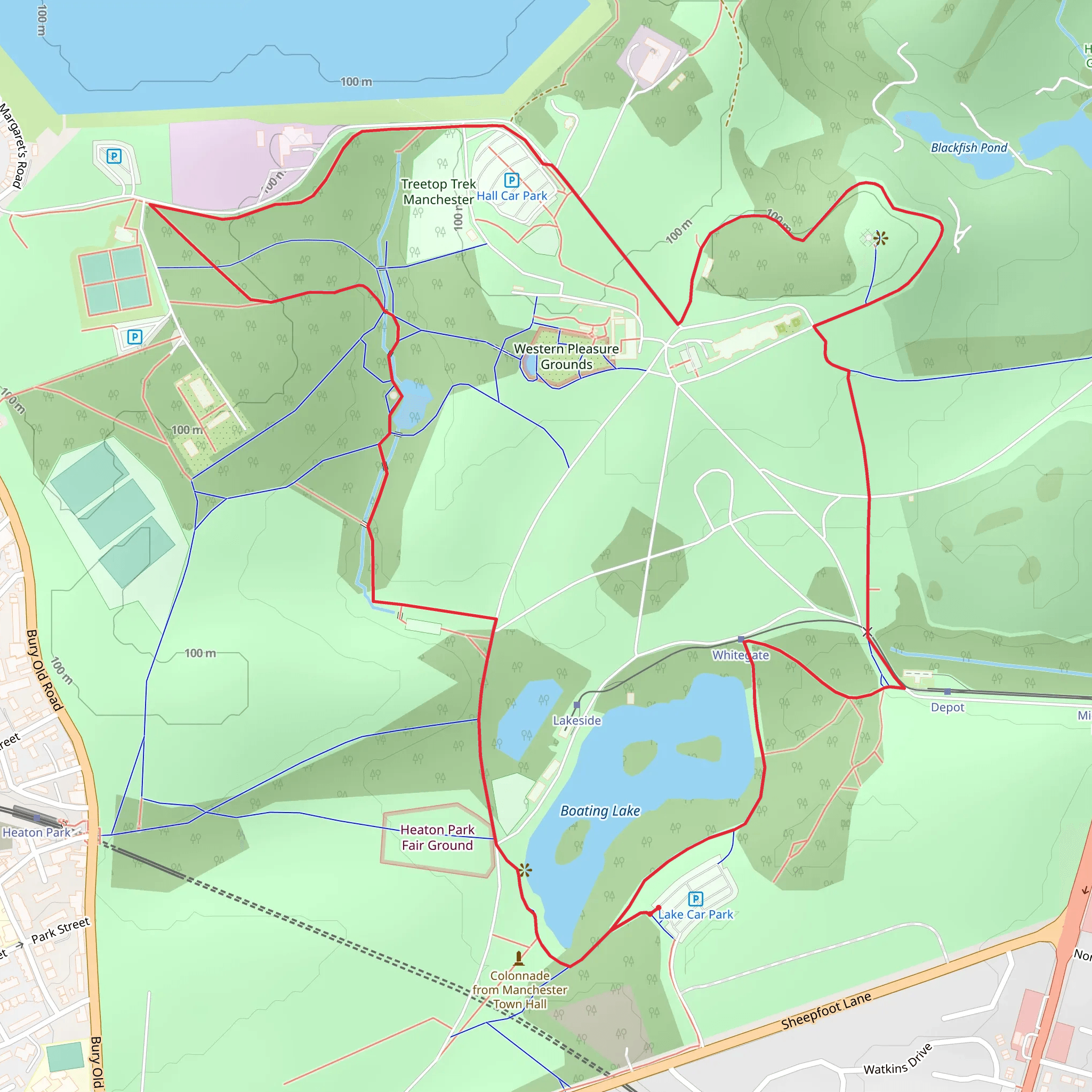 Heaten Park Loop mobile static map