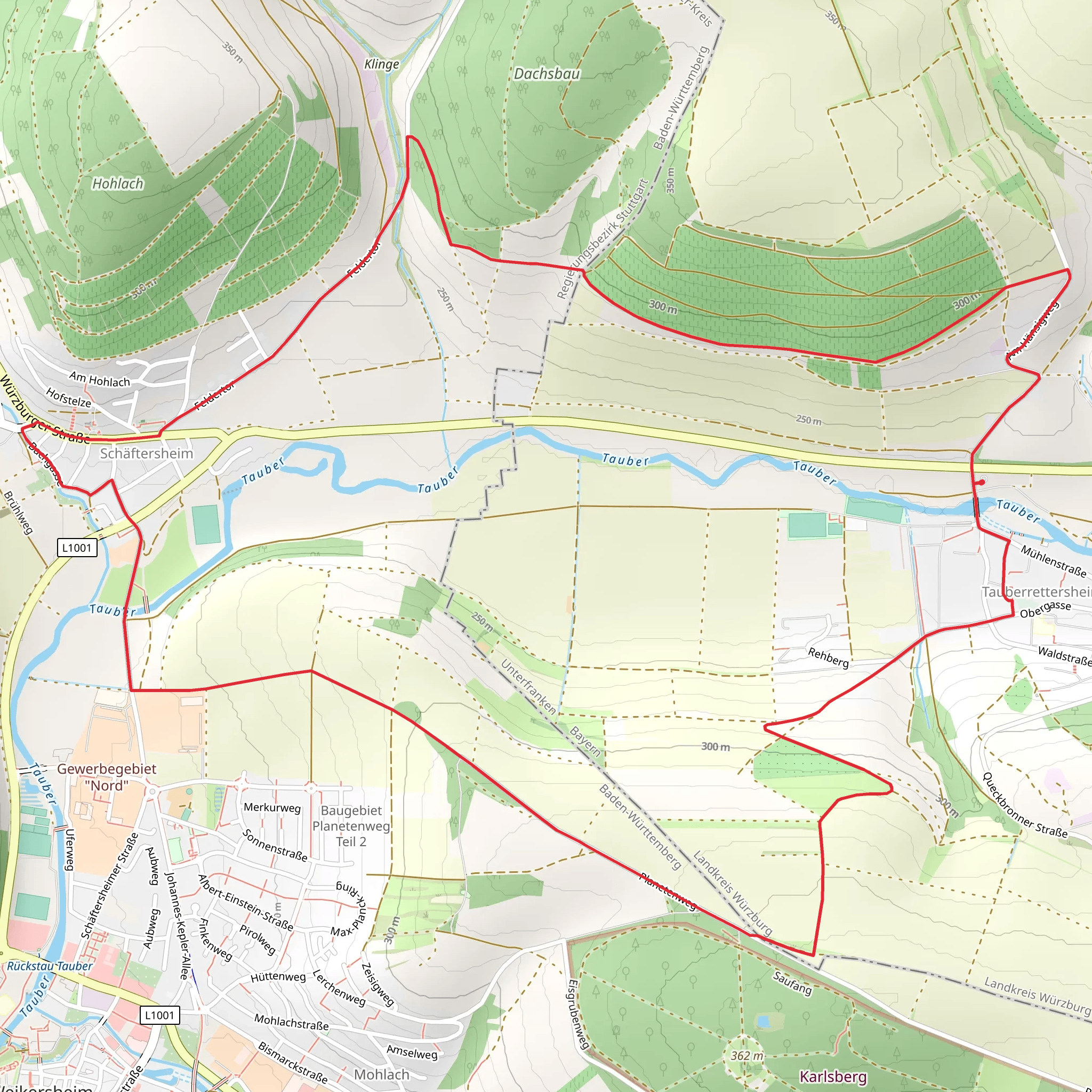 Rundwanderweg Schaeftersheim mobile static map
